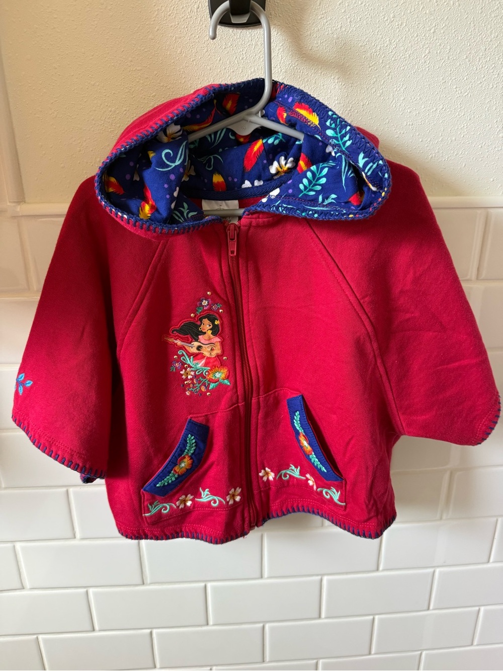 Disney Girls Elena of Avalor Poncho Hoodie Jacket